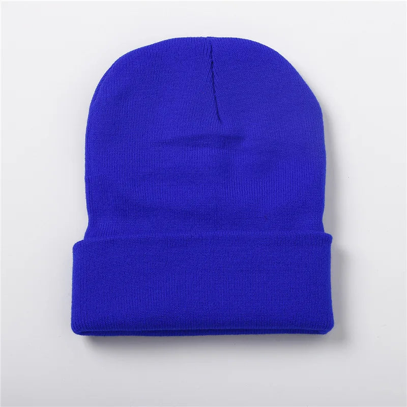 Winter Hats Unisex Beanies Knitted Solid Hat Beanie Caps Warmer Bonnet Casual Cap