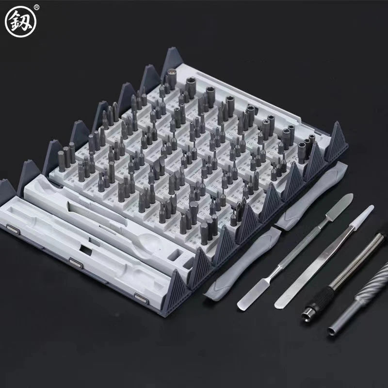 128 in 1 Screwdriver Set Reel Storage Box Five-pointed Star Shaped Bit Head Magnetic Precision Screwdriver Kit Phone Repair Tool