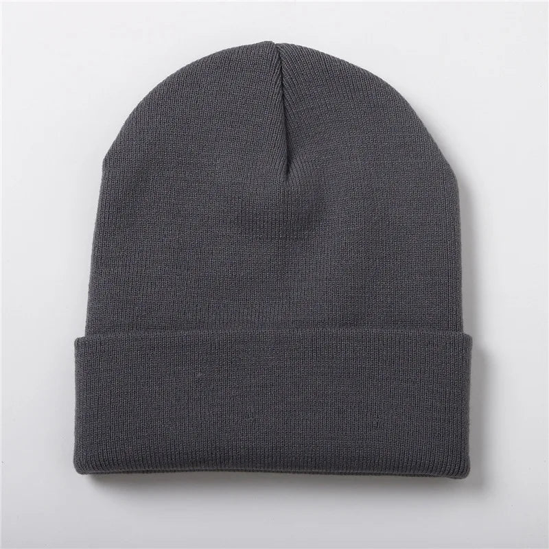 Winter Hats Unisex Beanies Knitted Solid Hat Beanie Caps Warmer Bonnet Casual Cap