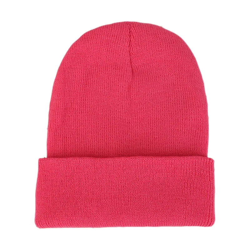 Winter Hats Unisex Beanies Knitted Solid Hat Beanie Caps Warmer Bonnet Casual Cap