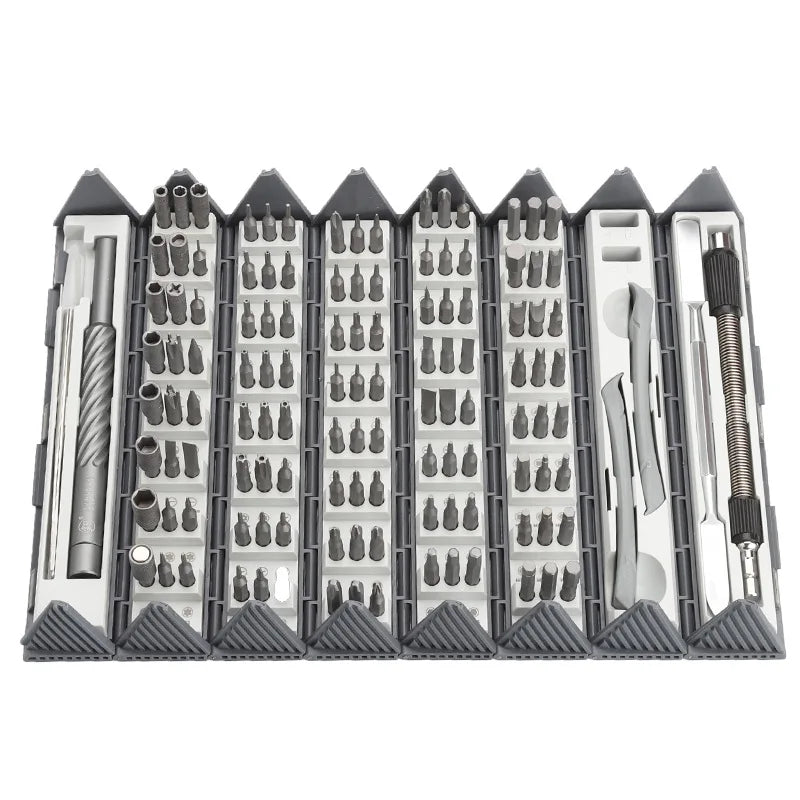 128 in 1 Screwdriver Set Reel Storage Box Five-pointed Star Shaped Bit Head Magnetic Precision Screwdriver Kit Phone Repair Tool