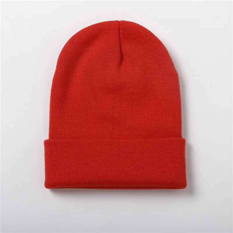 Winter Hats Unisex Beanies Knitted Solid Hat Beanie Caps Warmer Bonnet Casual Cap