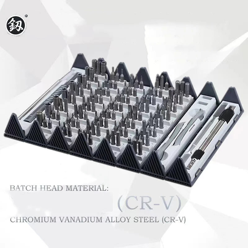 128 in 1 Screwdriver Set Reel Storage Box Five-pointed Star Shaped Bit Head Magnetic Precision Screwdriver Kit Phone Repair Tool