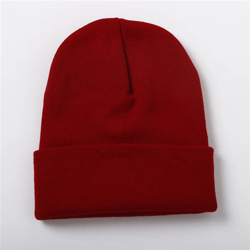 Winter Hats Unisex Beanies Knitted Solid Hat Beanie Caps Warmer Bonnet Casual Cap