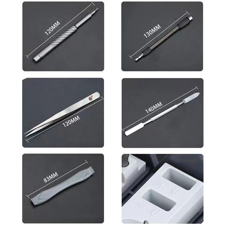 128 in 1 Screwdriver Set Reel Storage Box Five-pointed Star Shaped Bit Head Magnetic Precision Screwdriver Kit Phone Repair Tool