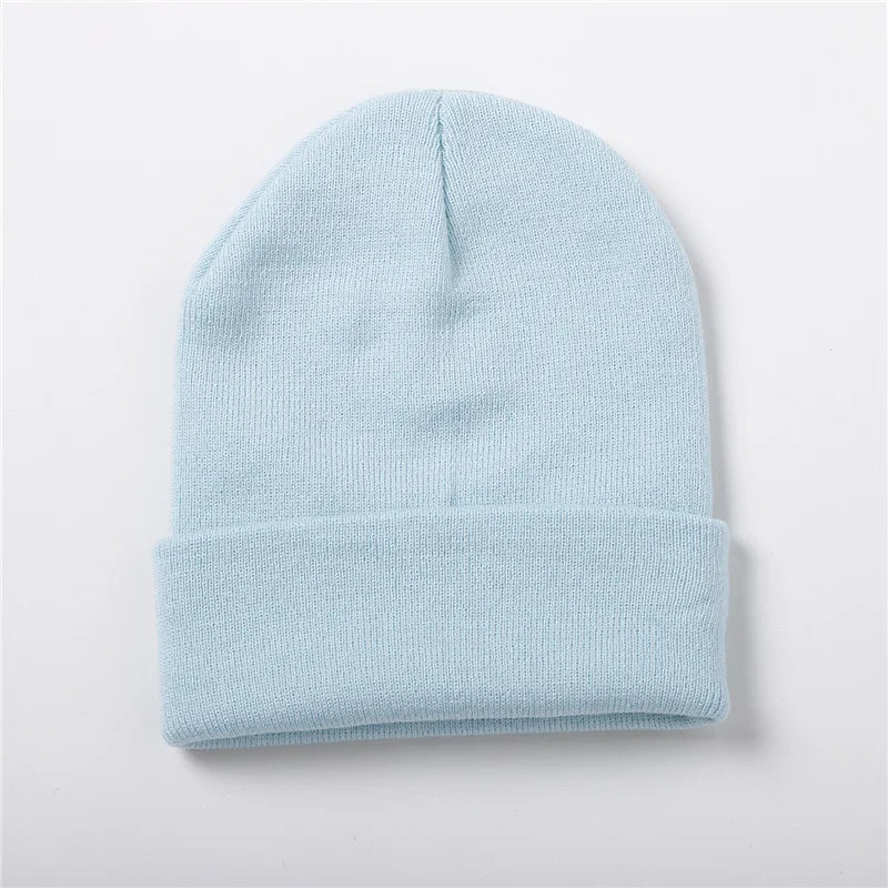 Winter Hats Unisex Beanies Knitted Solid Hat Beanie Caps Warmer Bonnet Casual Cap