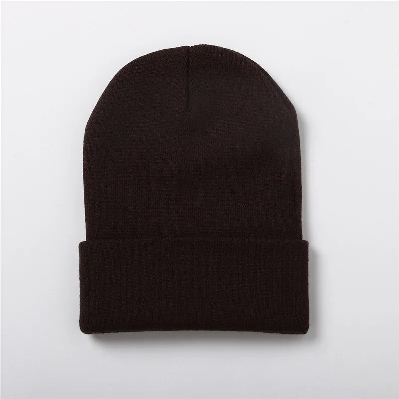 Winter Hats Unisex Beanies Knitted Solid Hat Beanie Caps Warmer Bonnet Casual Cap