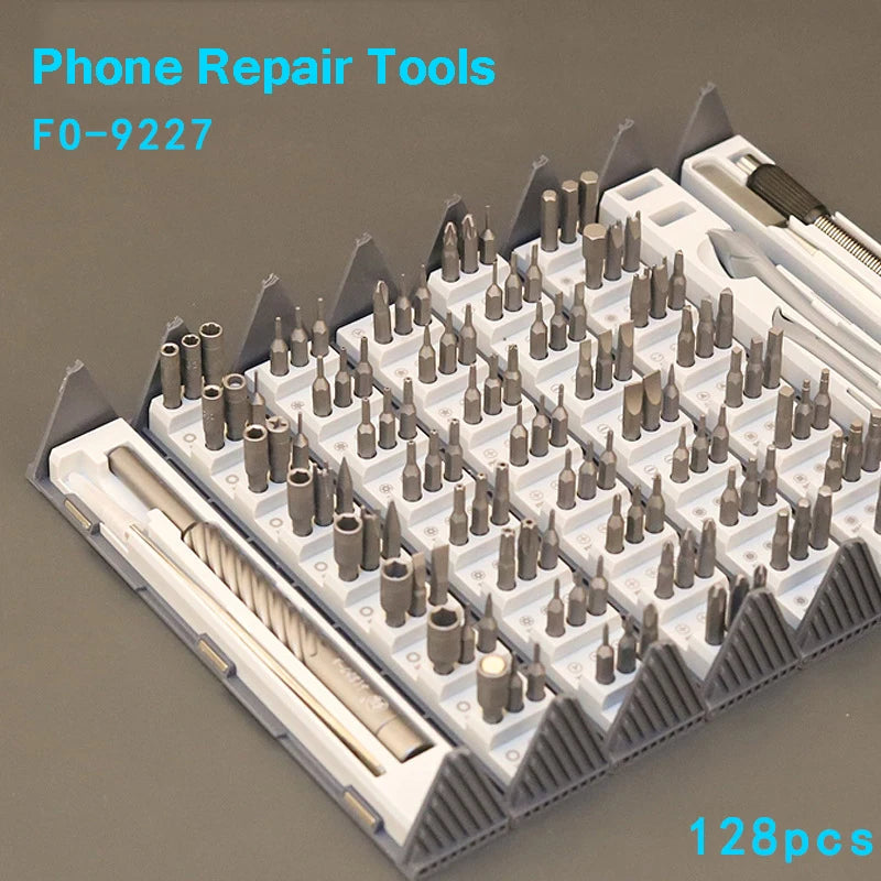 128 in 1 Screwdriver Set Reel Storage Box Five-pointed Star Shaped Bit Head Magnetic Precision Screwdriver Kit Phone Repair Tool