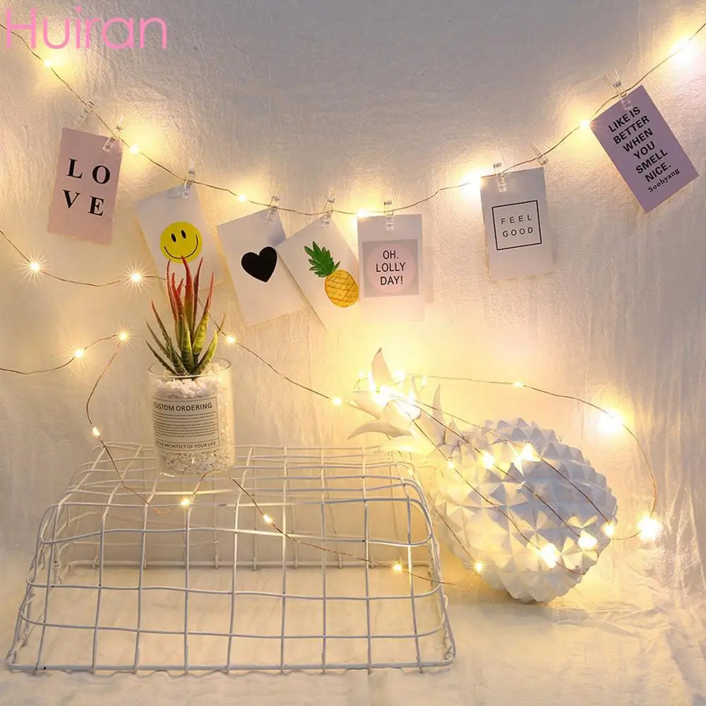 Photo Clip Light Banner Wedding Decoration Birthday Party Decor Kids Girl Boy Baby Shower Banner Christmas Decoration 2023