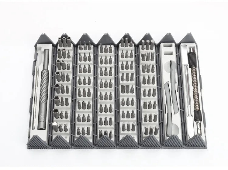 128 in 1 Screwdriver Set Reel Storage Box Five-pointed Star Shaped Bit Head Magnetic Precision Screwdriver Kit Phone Repair Tool