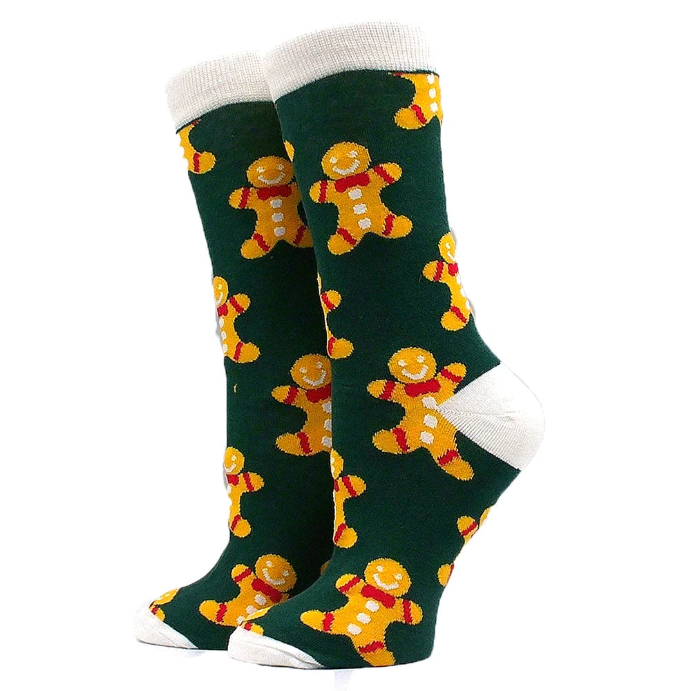 Christmas Socks Interesting Christmas Santa Claus Snowflake Elk Cotton Crew Happy Socks Men's New Year Interesting Soken