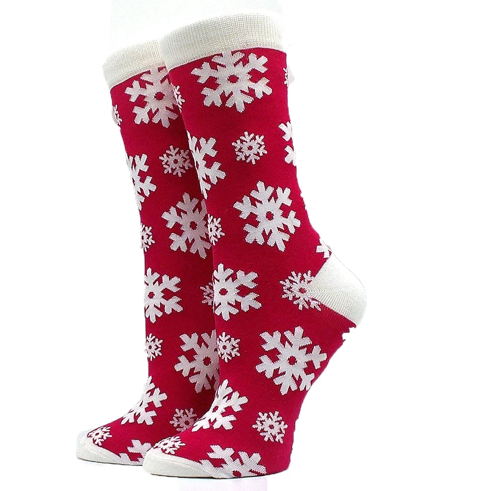 Christmas Socks Interesting Christmas Santa Claus Snowflake Elk Cotton Crew Happy Socks Men's New Year Interesting Soken