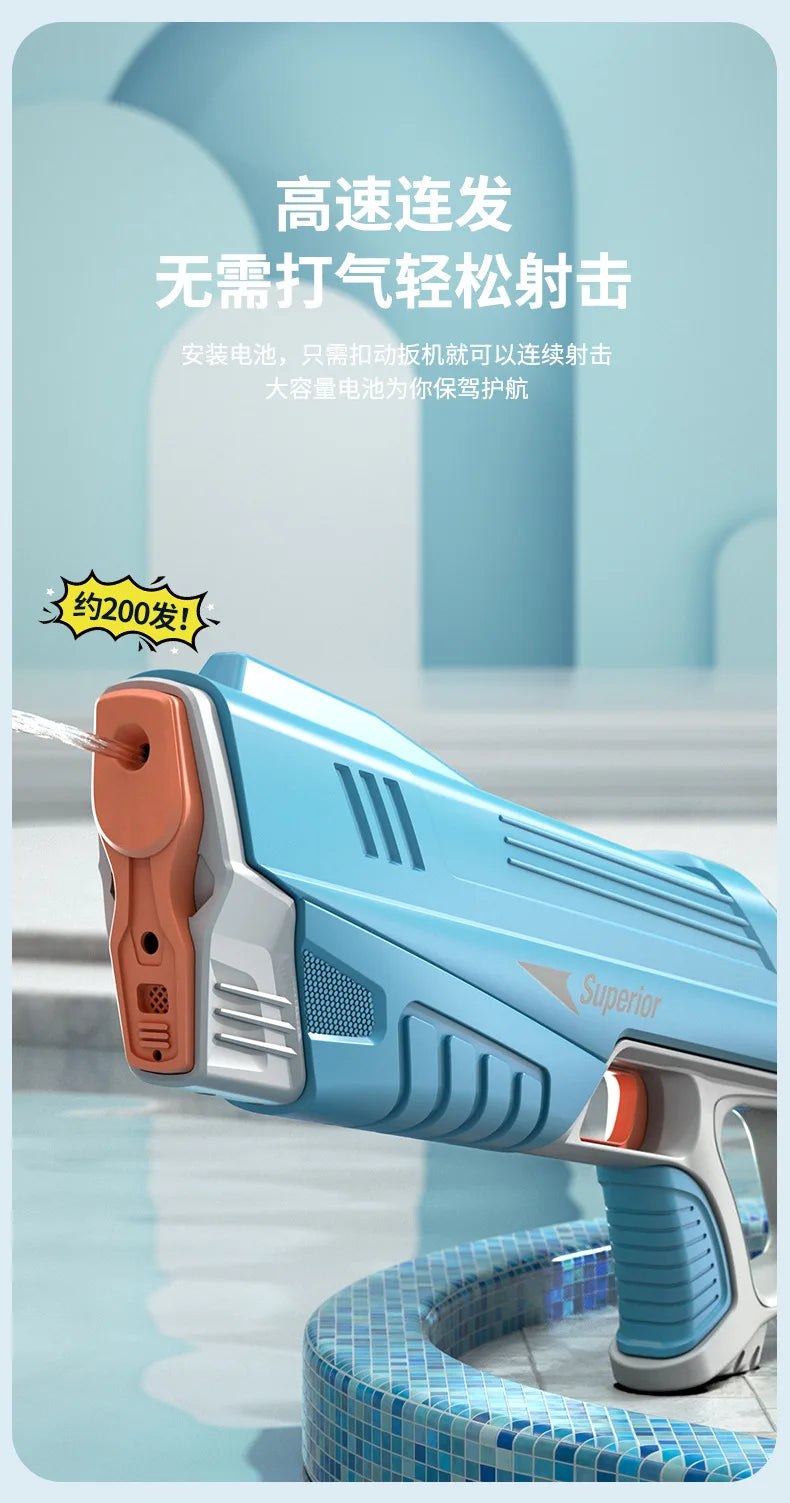 New M416 Water Gun Electric Glock Pistol Shooting Toy Full Automatic Summer Beach Toy For Kids Children Boys Girls Adults Gift