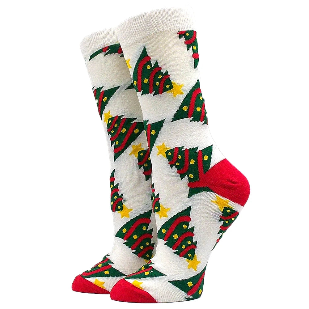 Christmas Socks Interesting Christmas Santa Claus Snowflake Elk Cotton Crew Happy Socks Men's New Year Interesting Soken