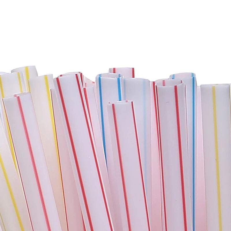 50-1000Pcs Drinking Straws Colorful & Black rietjes Flexible Wedding Party Supplies Drinking Straws Kitchen Wholesale