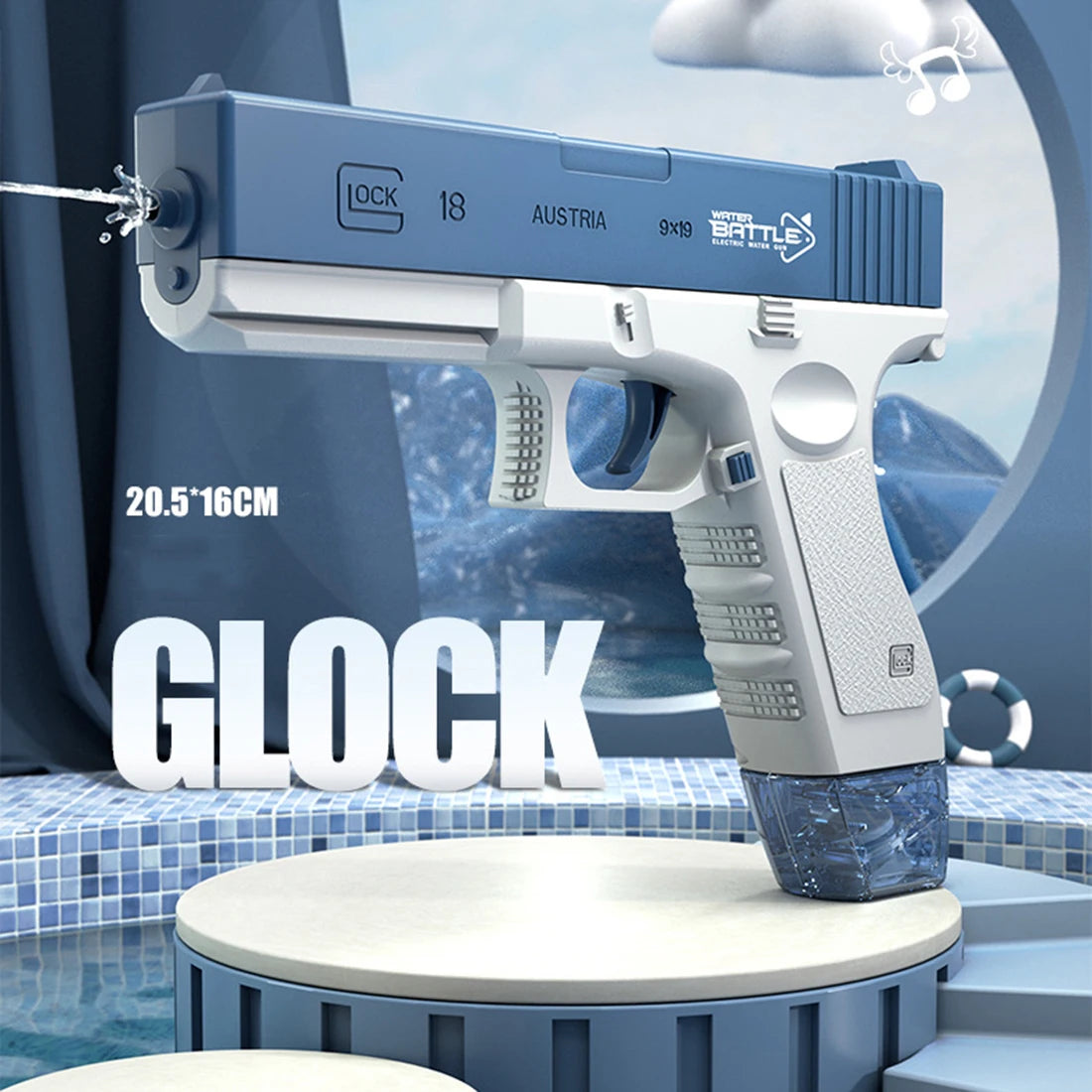 New M416 Water Gun Electric Glock Pistol Shooting Toy Full Automatic Summer Beach Toy For Kids Children Boys Girls Adults Gift