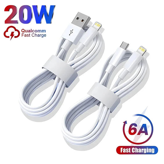 20W PD USB Type C to Lighting Fast Charger Cable For Apple iPhone 16 15 14 13 12 11 Pro Max X XR 8 7 Plus iPad Data Sync Line