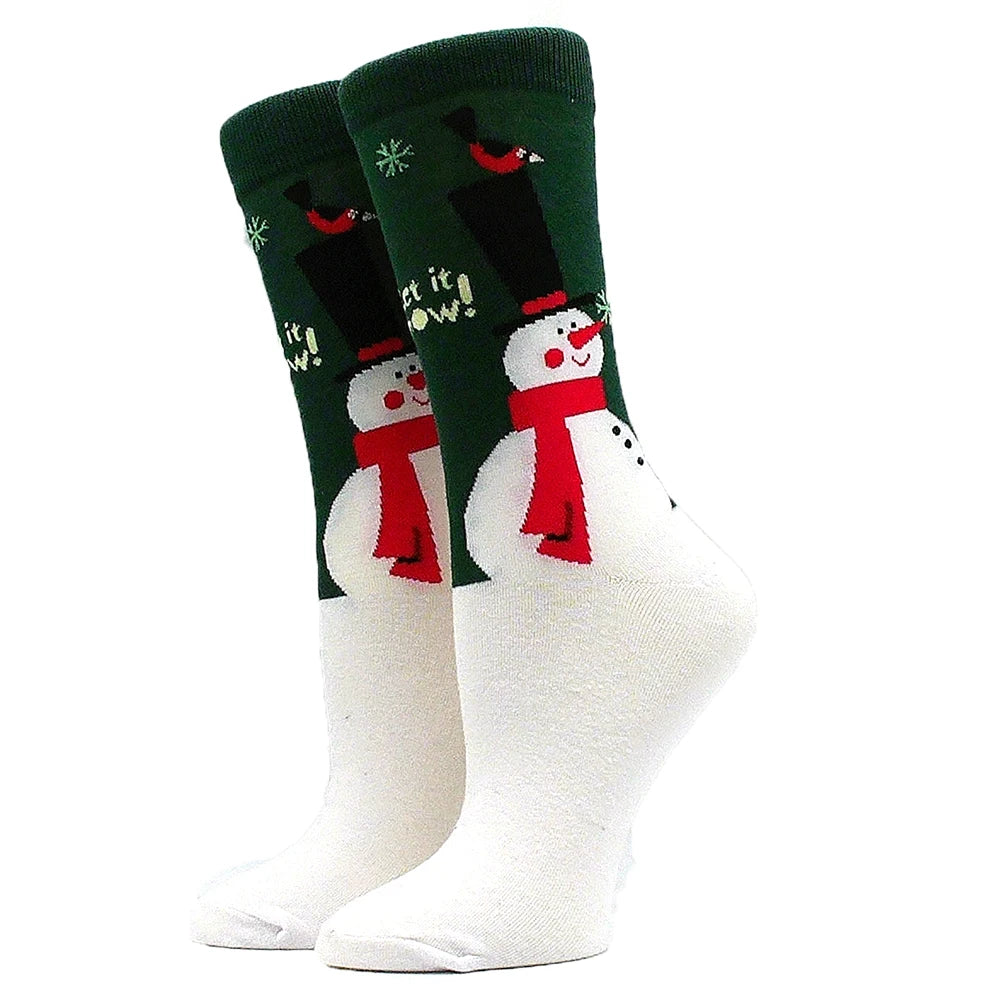 Christmas Socks Interesting Christmas Santa Claus Snowflake Elk Cotton Crew Happy Socks Men's New Year Interesting Soken