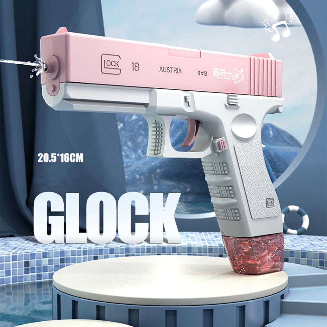 New M416 Water Gun Electric Glock Pistol Shooting Toy Full Automatic Summer Beach Toy For Kids Children Boys Girls Adults Gift