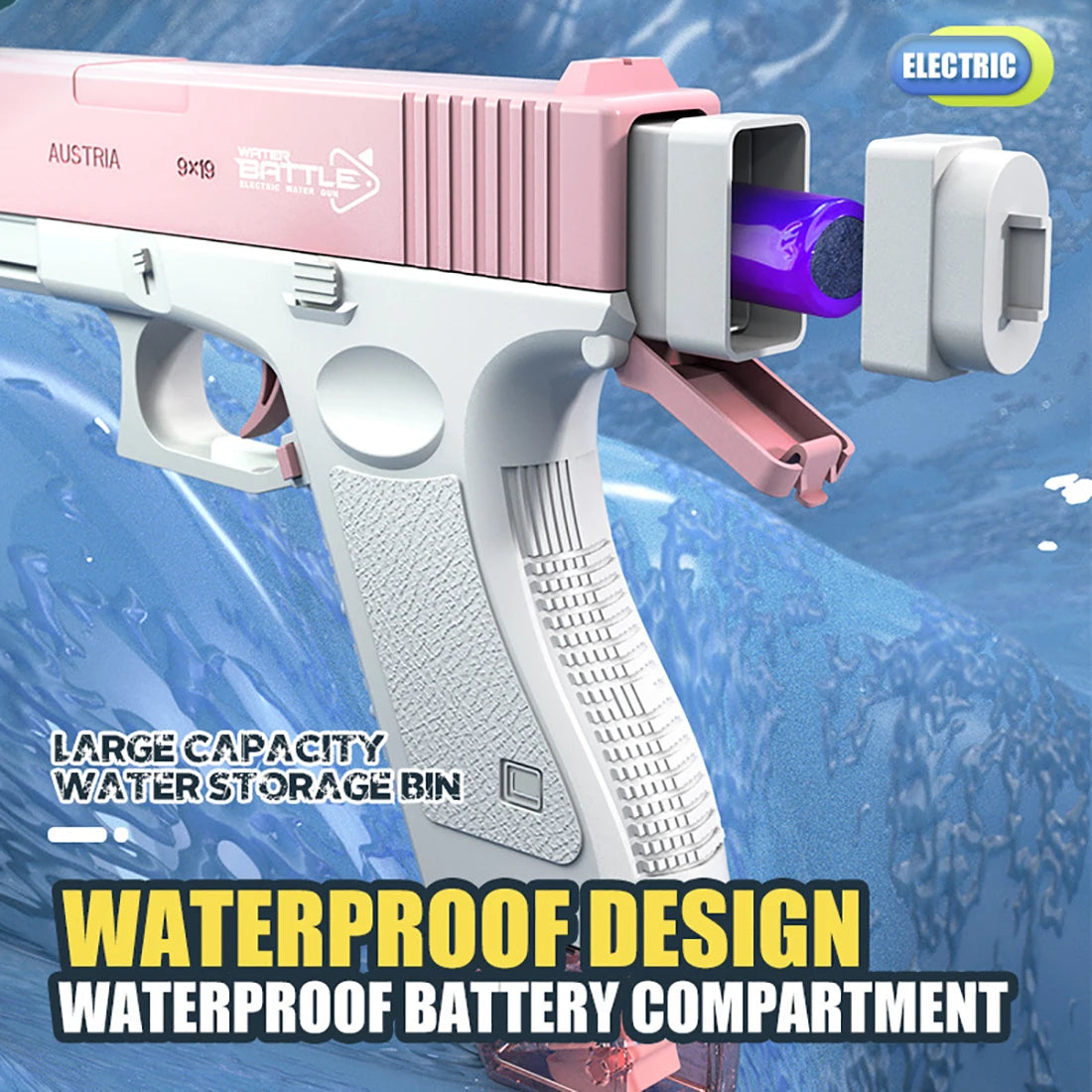 New M416 Water Gun Electric Glock Pistol Shooting Toy Full Automatic Summer Beach Toy For Kids Children Boys Girls Adults Gift