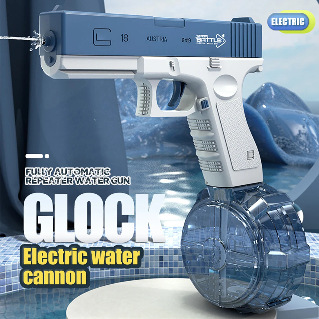 New M416 Water Gun Electric Glock Pistol Shooting Toy Full Automatic Summer Beach Toy For Kids Children Boys Girls Adults Gift