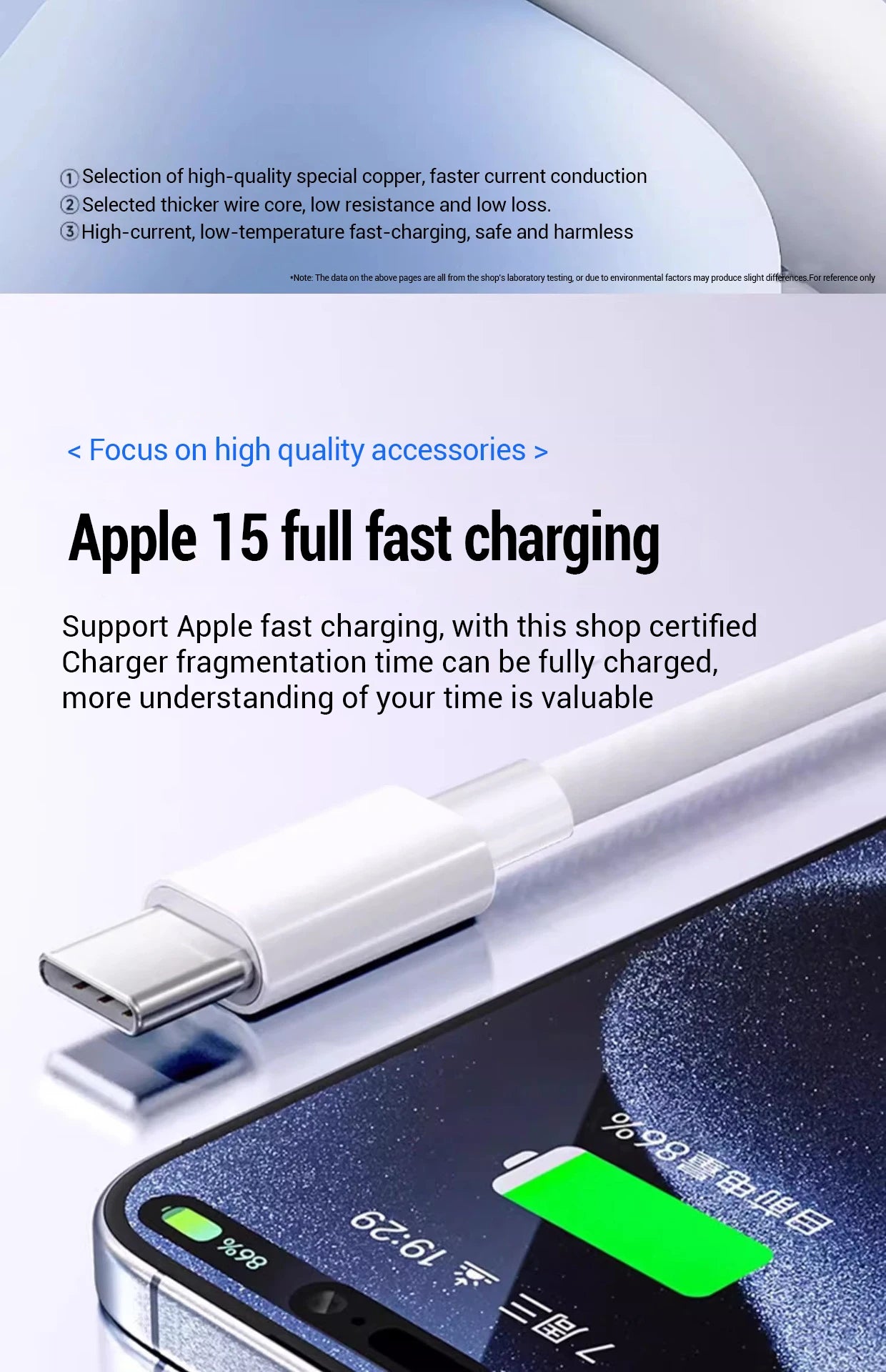 20W PD USB Type C to Lighting Fast Charger Cable For Apple iPhone 16 15 14 13 12 11 Pro Max X XR 8 7 Plus iPad Data Sync Line