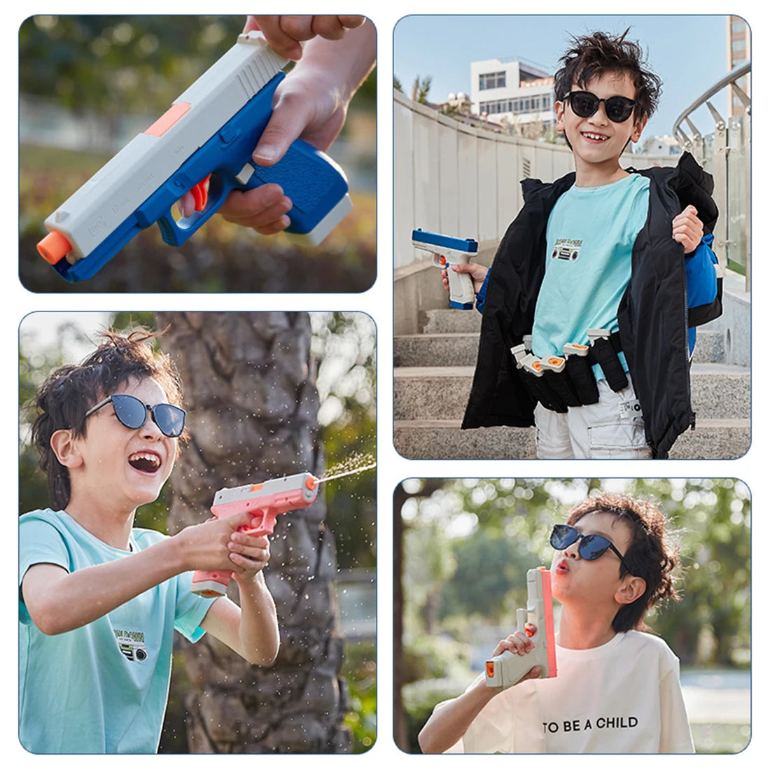 New M416 Water Gun Electric Glock Pistol Shooting Toy Full Automatic Summer Beach Toy For Kids Children Boys Girls Adults Gift