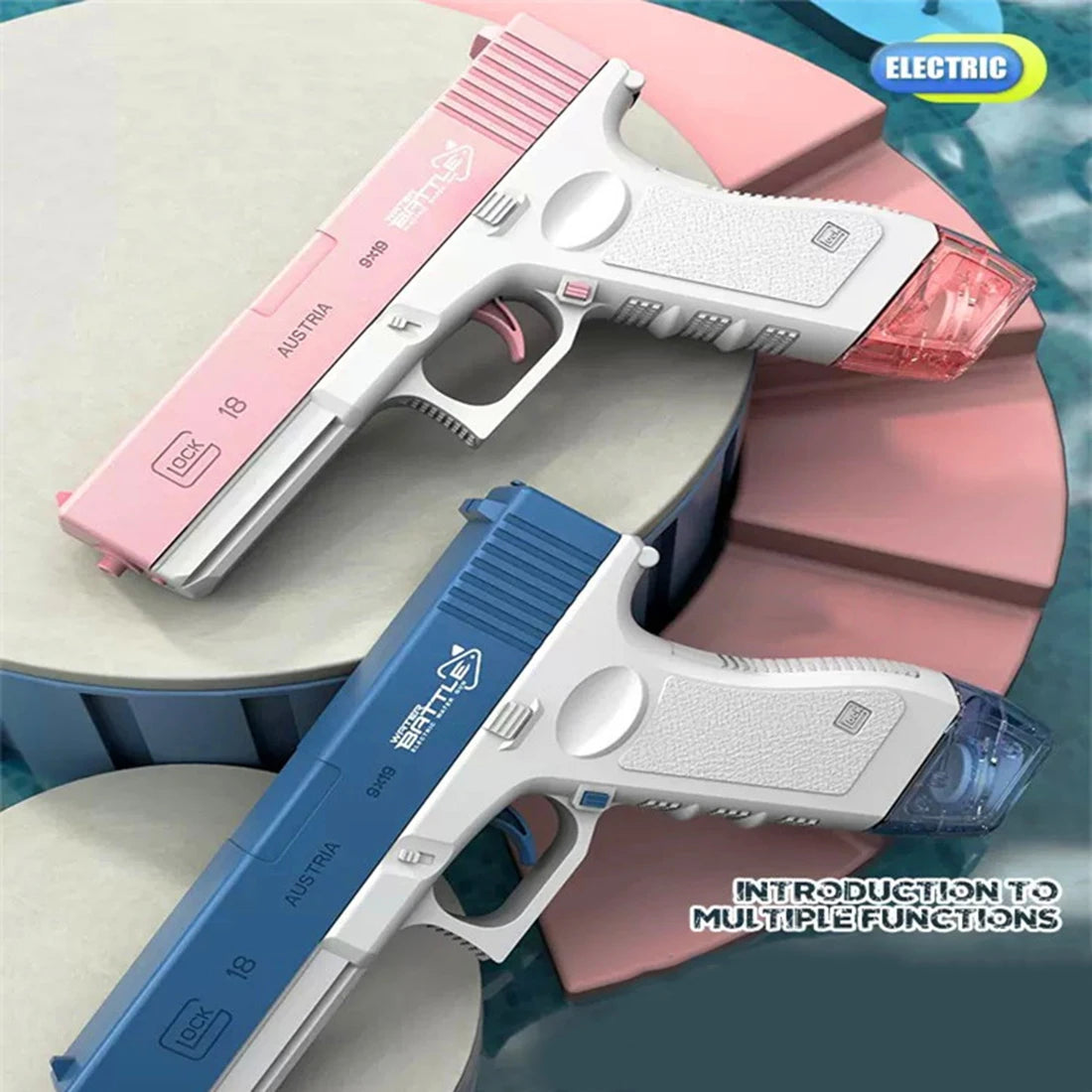 New M416 Water Gun Electric Glock Pistol Shooting Toy Full Automatic Summer Beach Toy For Kids Children Boys Girls Adults Gift