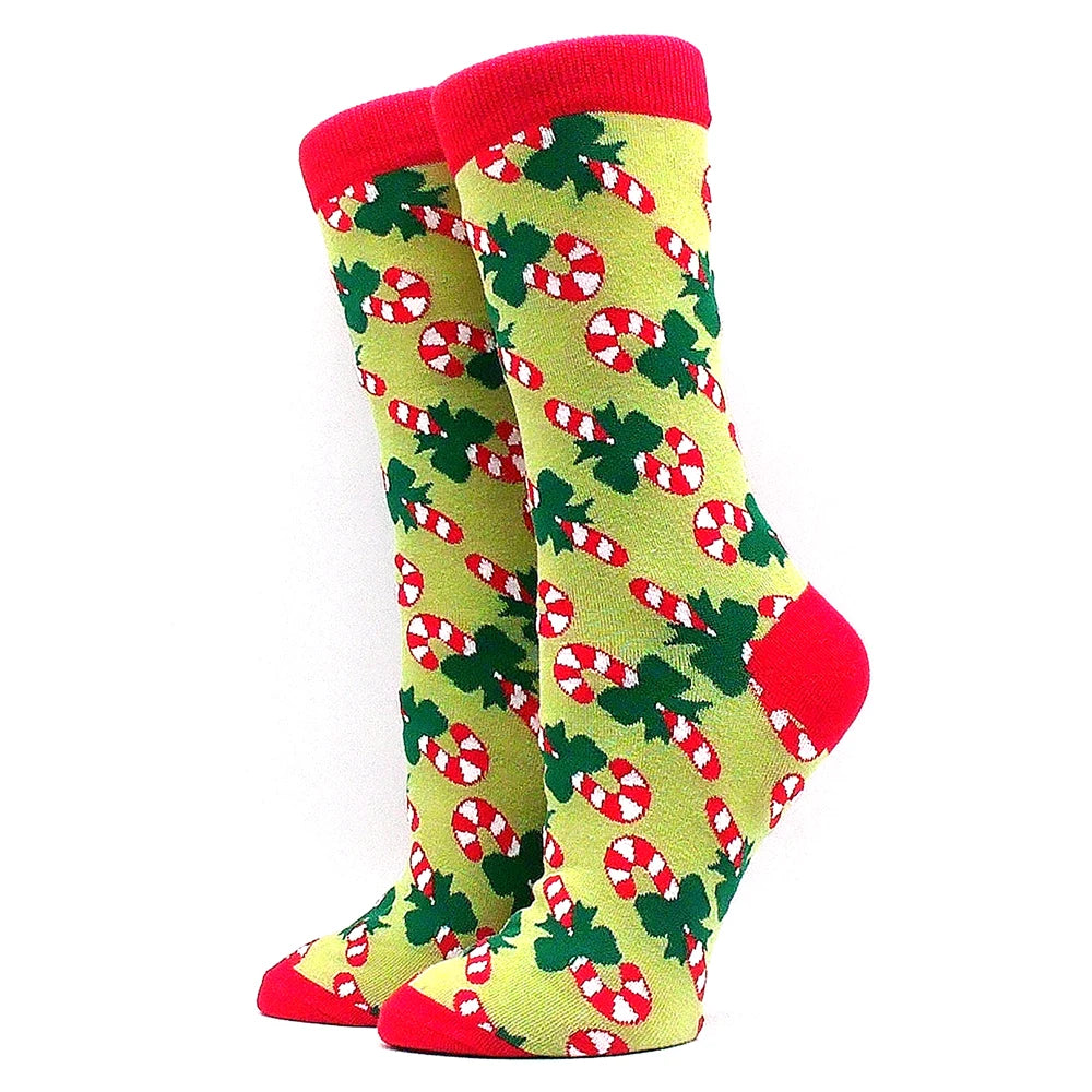 Christmas Socks Interesting Christmas Santa Claus Snowflake Elk Cotton Crew Happy Socks Men's New Year Interesting Soken