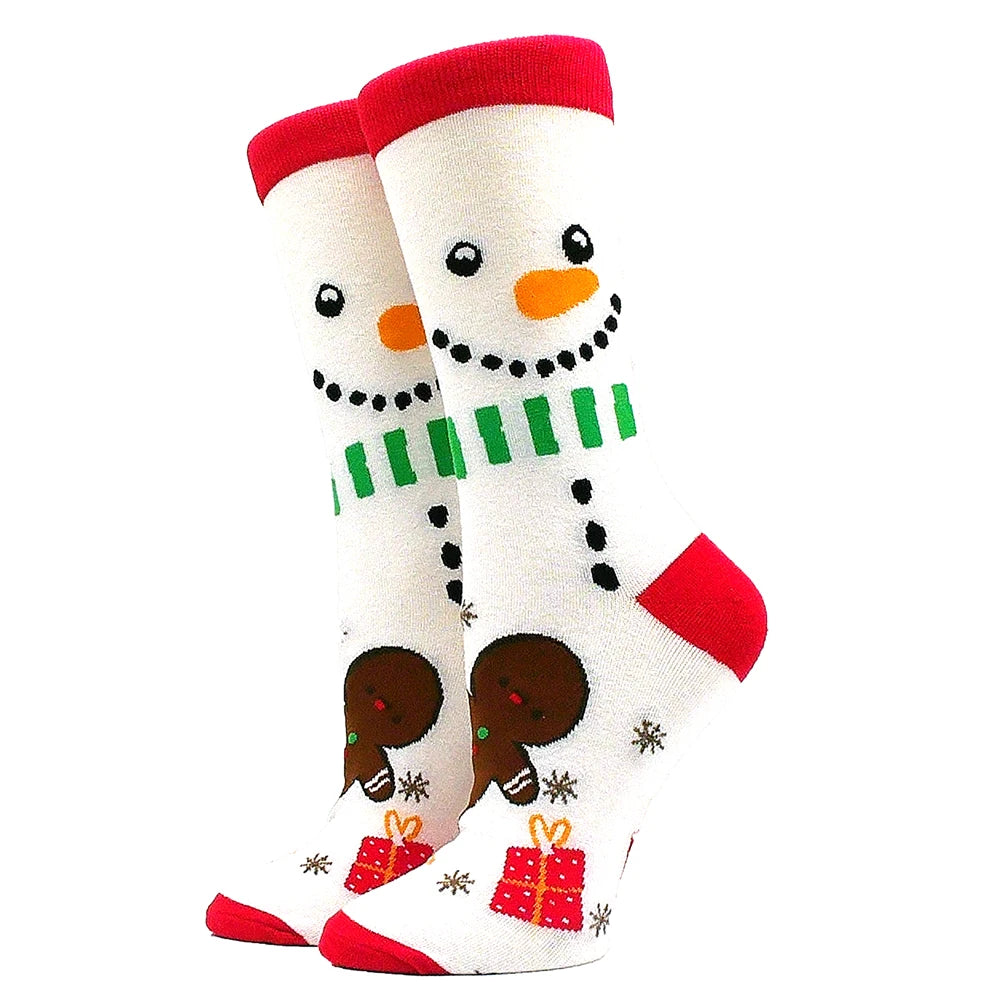 Christmas Socks Interesting Christmas Santa Claus Snowflake Elk Cotton Crew Happy Socks Men's New Year Interesting Soken